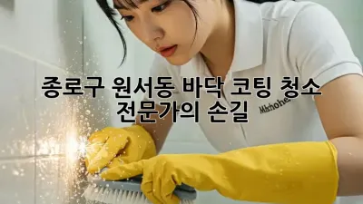 종로구 원서동 바닥 코팅 청소: 전문가의 손길
